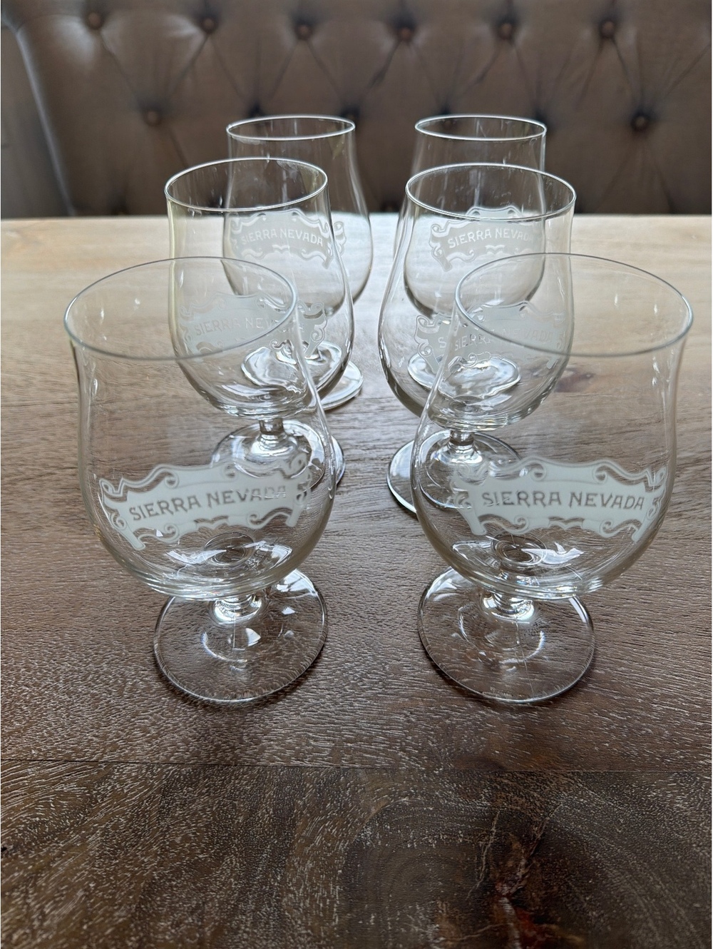 Set of 6 Sierra Nevada Brewing Co. Stemless Craft Beer Tasting Glasses